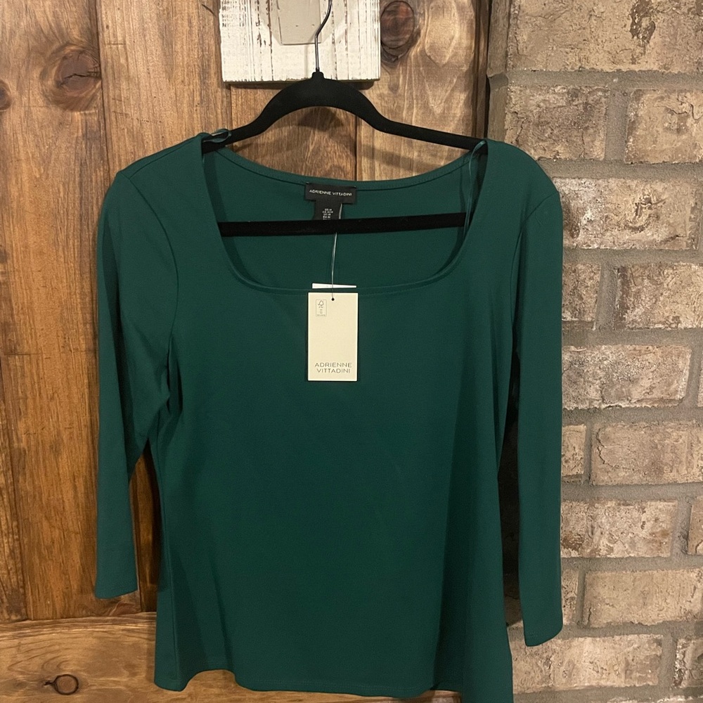 Green Women's Top by Adrienne Vittadini